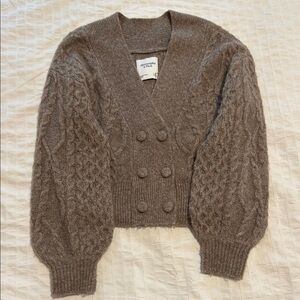 Brown Cable Knit Sweater
